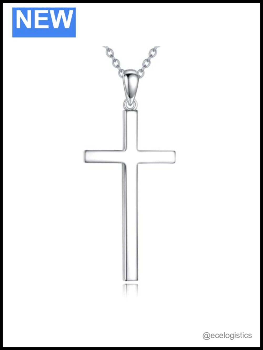 Sterling Silver Cross Necklace Pendant Religious Jewelry Gift for Women Men